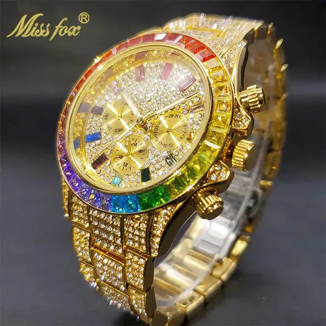 Luxury Gold Waterproof Stainless Steel Watch