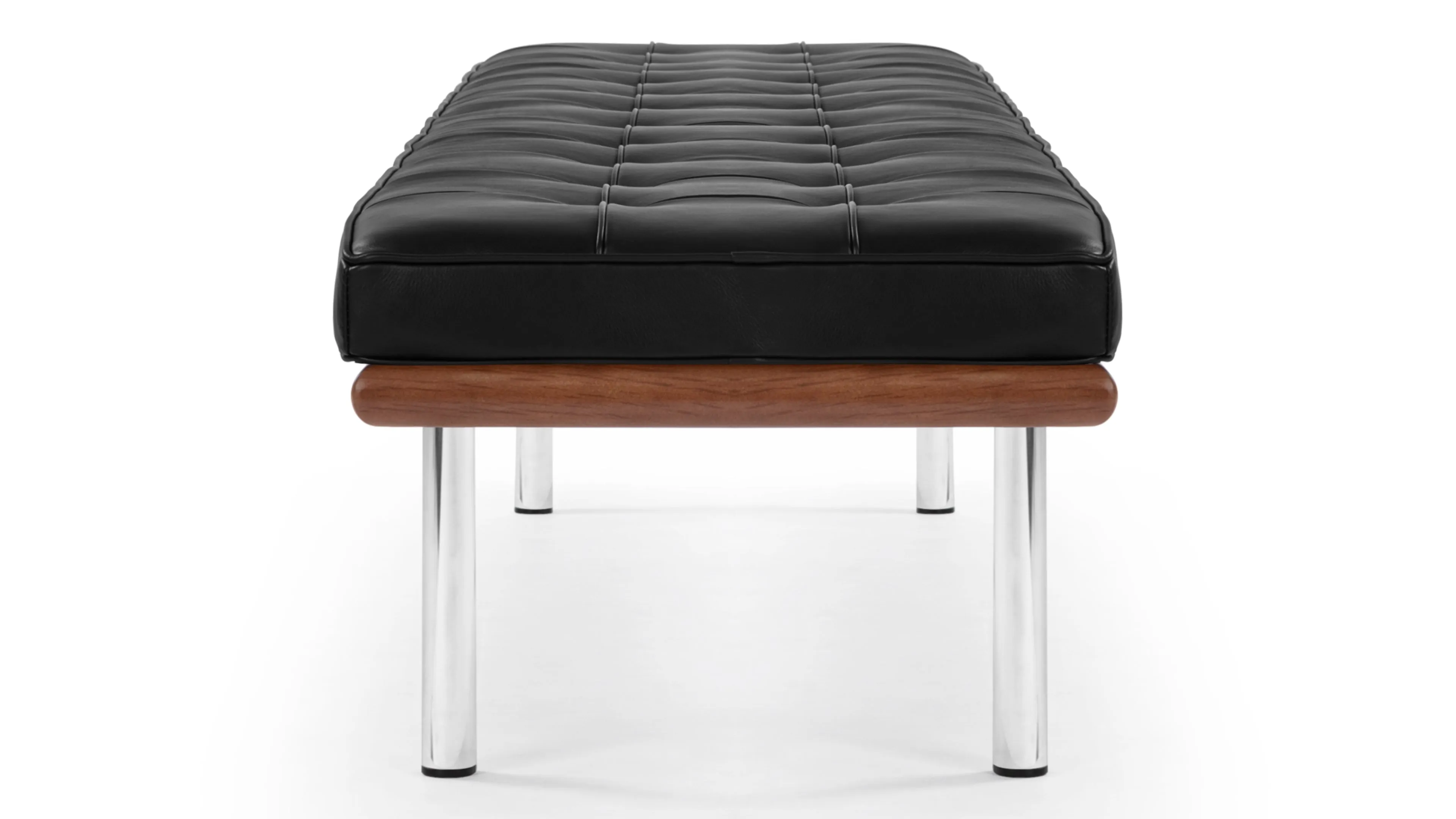 Manhattan - Manhattan Three Seater Bench, Vintage Black Vegan Leather