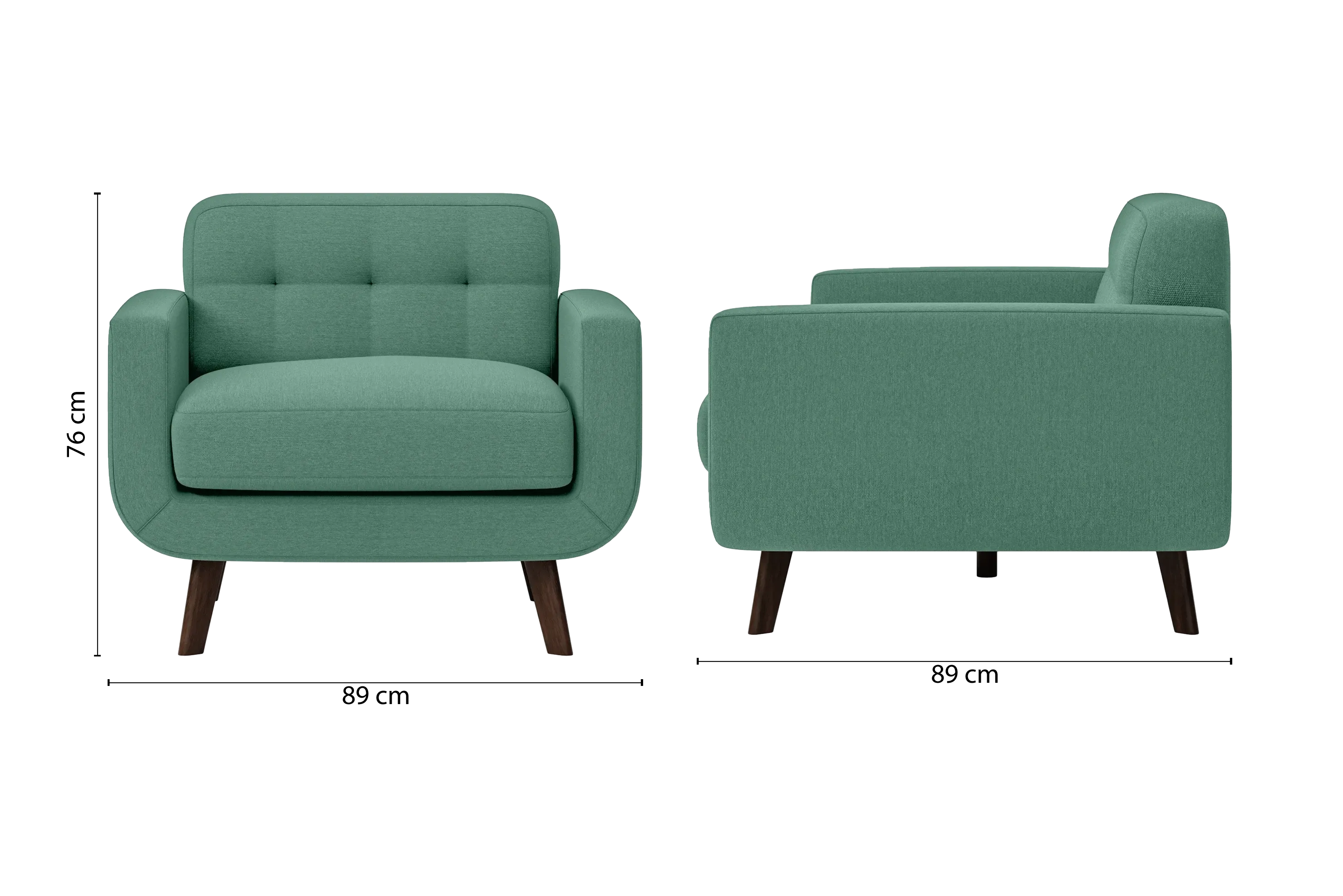 Marsela Armchair Mint Green Linen Fabric