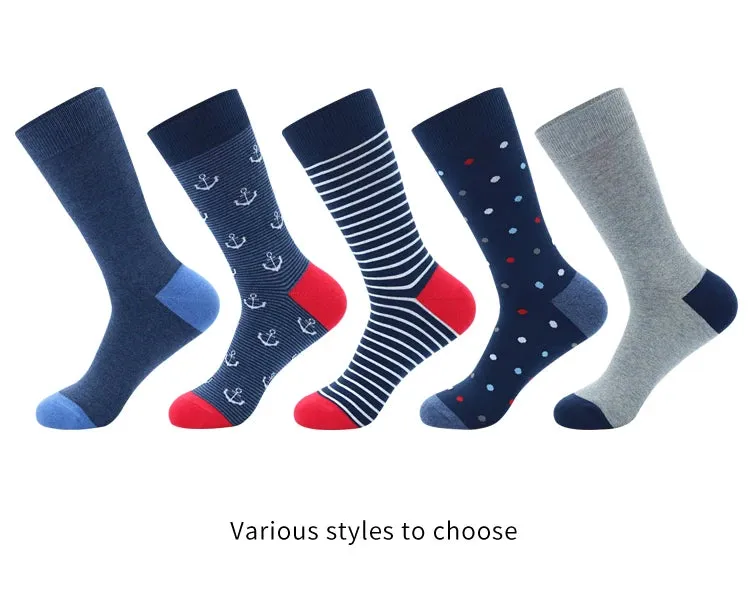 Men Pattern Colorful Striped Socks