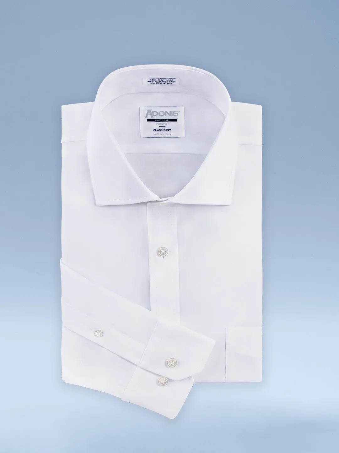 Mens Classic Fit Easy Care Stretch Twill Dress Shirt