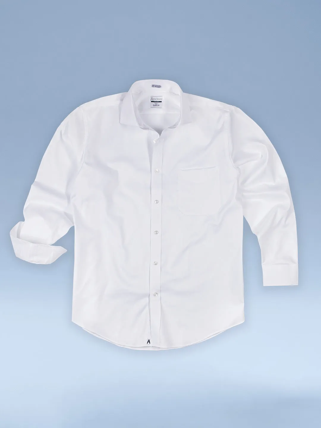 Mens Classic Fit Easy Care Stretch Twill Dress Shirt