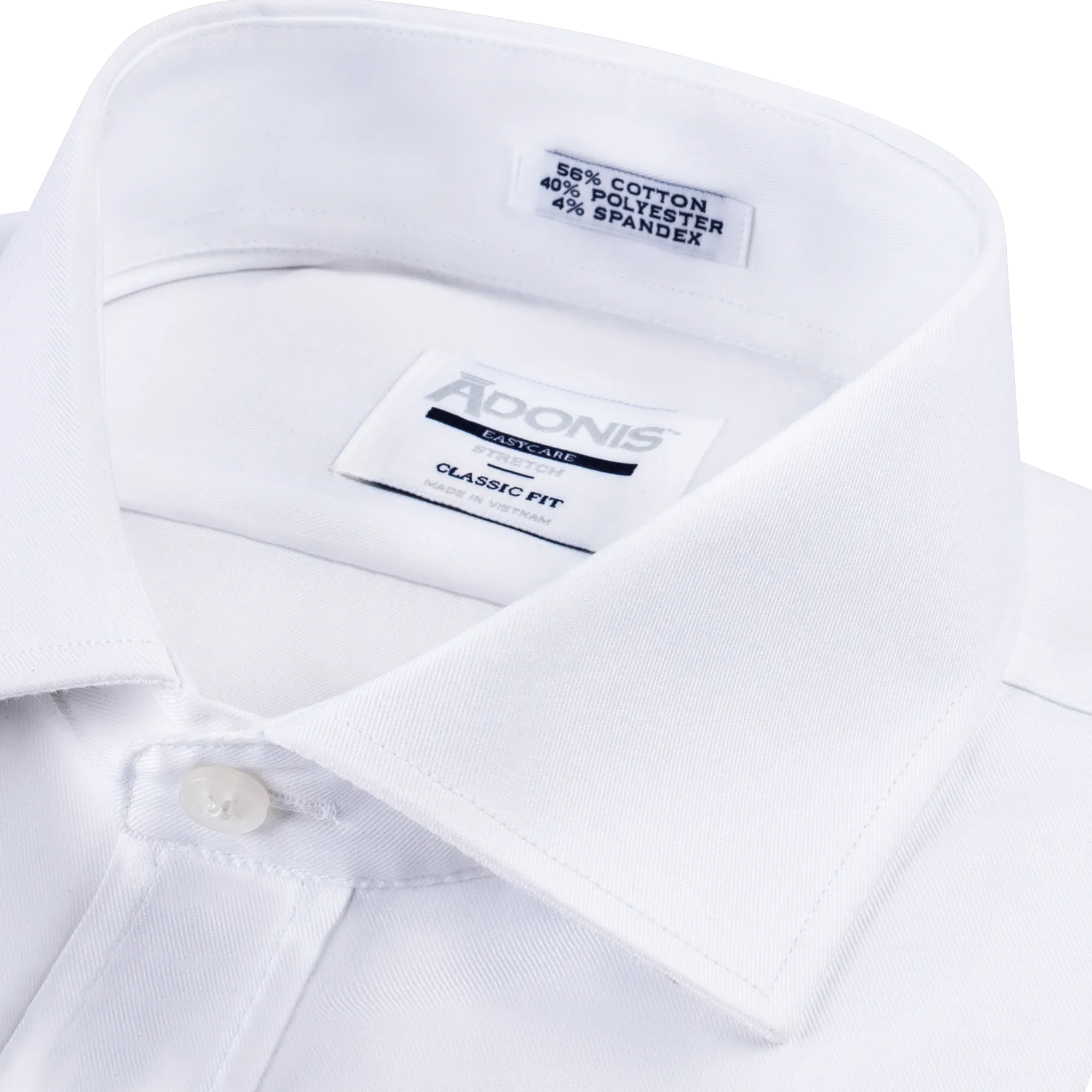 Mens Classic Fit Easy Care Stretch Twill Dress Shirt