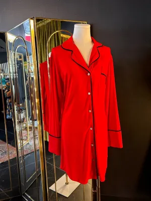 MODAL SLEEPSHIRT- CLASSIC RED