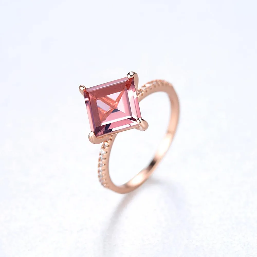 Morganite Simulant Gold Ring