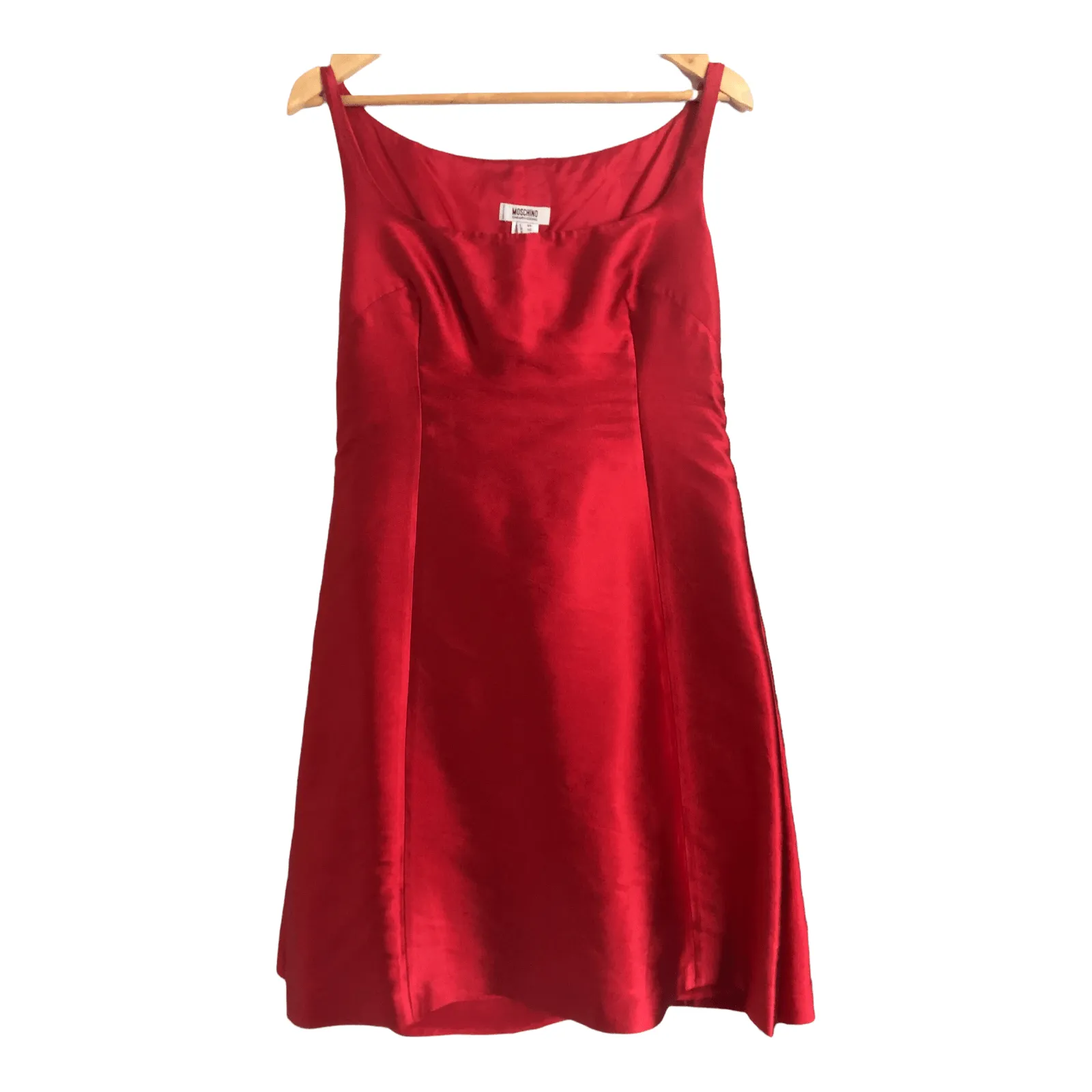 Moschino Cheap and Chic 100% Polyamide Sleeveless Designer Cocktail Dress Scarlet Red UK Size 12