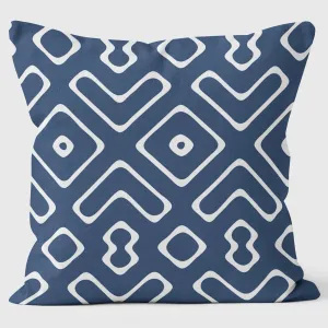 Mouths Blue - Abstract Cushion