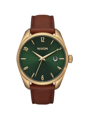 Nixon Thalia Leather Watch - All Gold Green Sunray