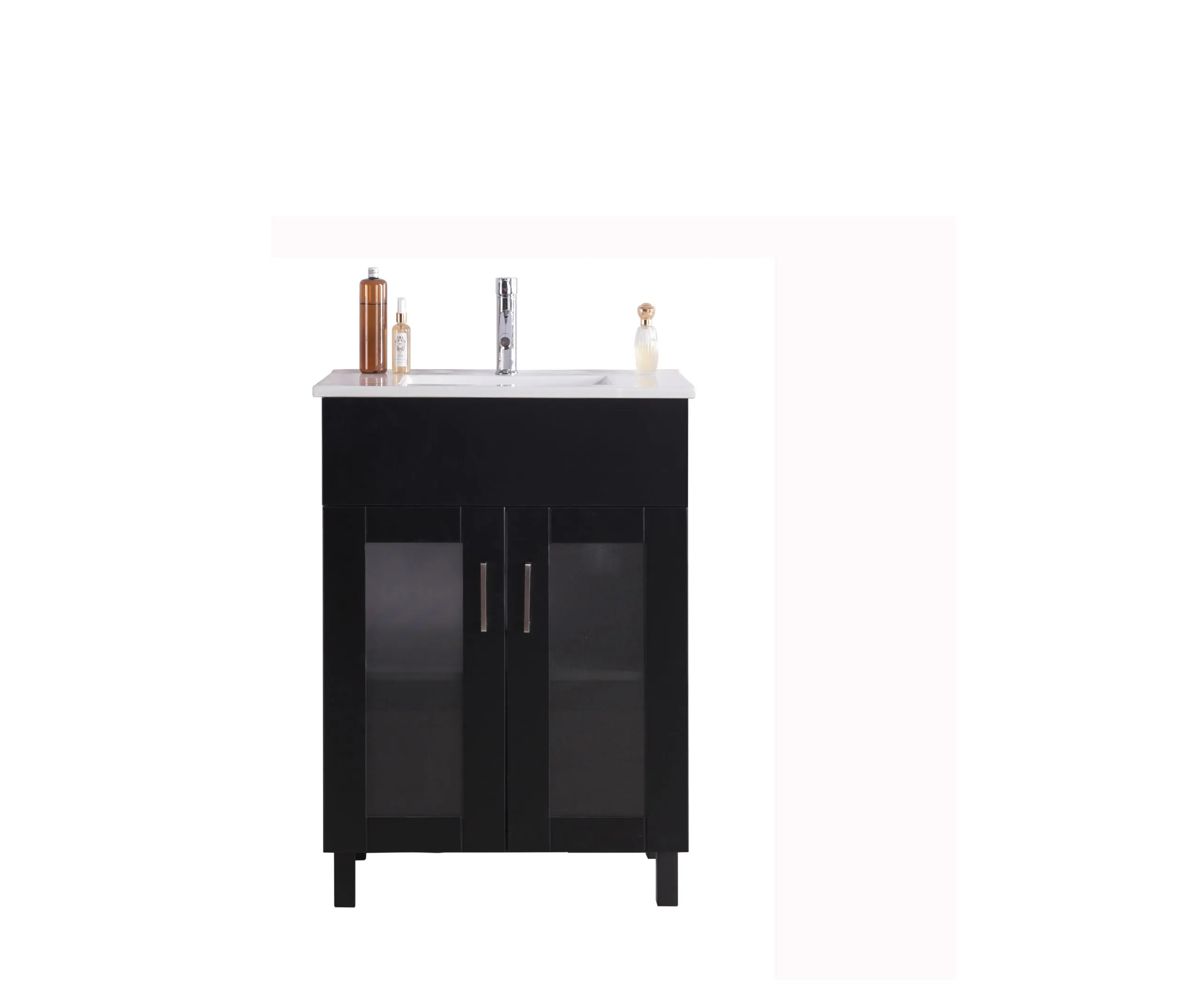 Nova 24 - Espresso Cabinet   Ceramic Basin Countertop