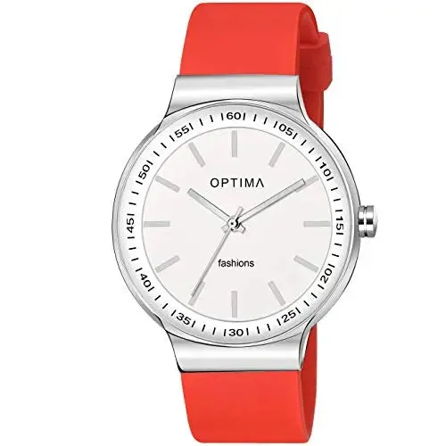 Optima Watch Men's Water Resistant Analogue Quartz Watches(red)