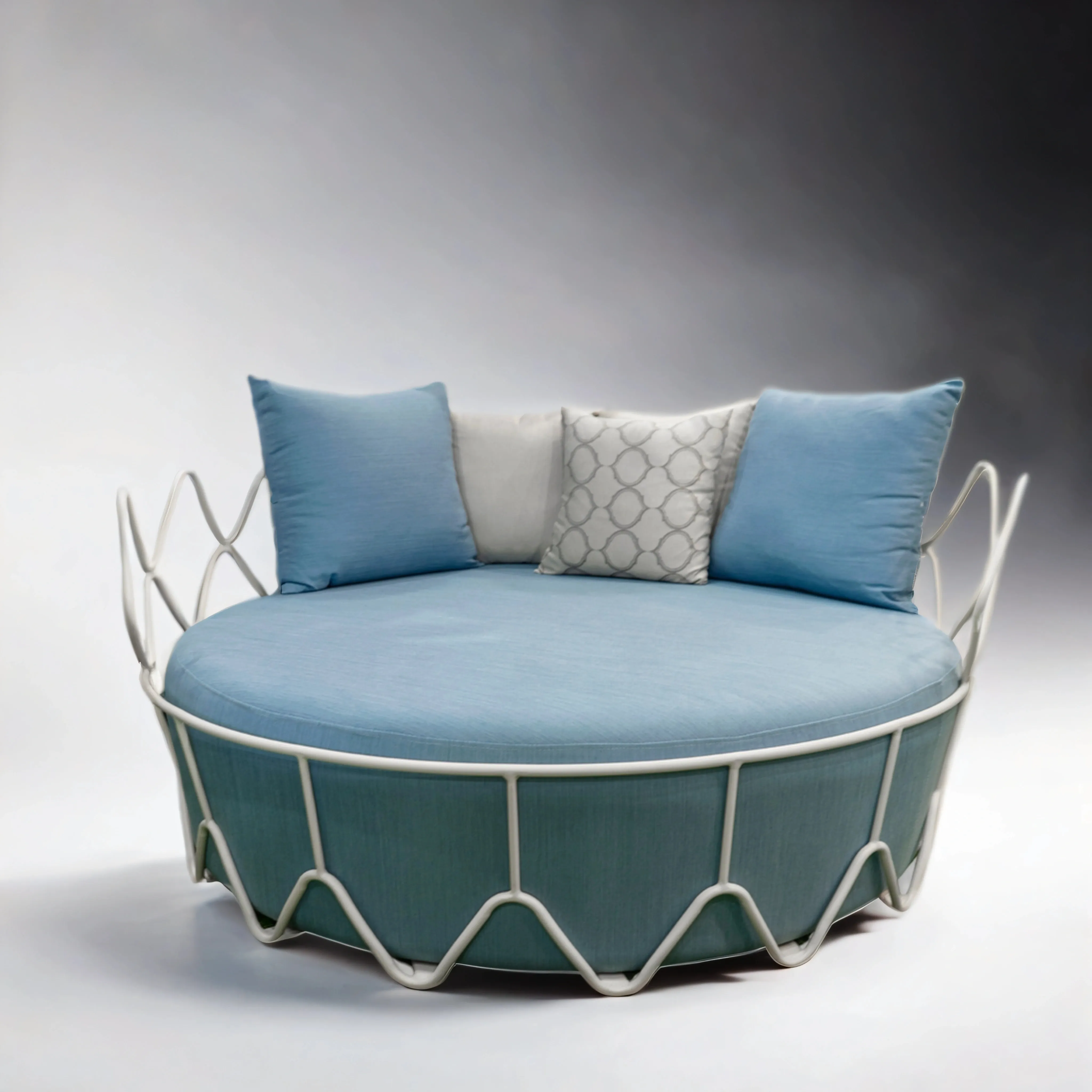 Outdoor Circular Daybed with Cushions