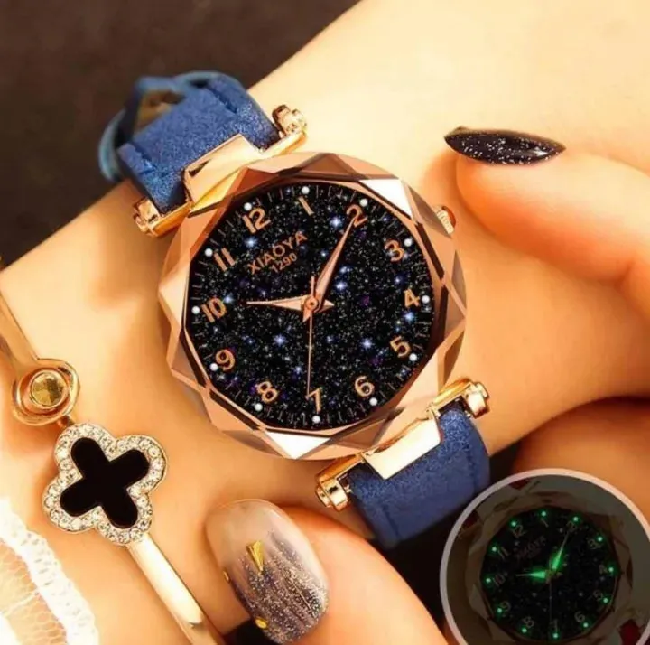 Premium Leather Star Sky Watch