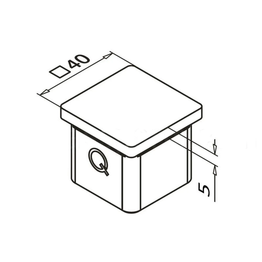 Q-railing Square Line End Cap