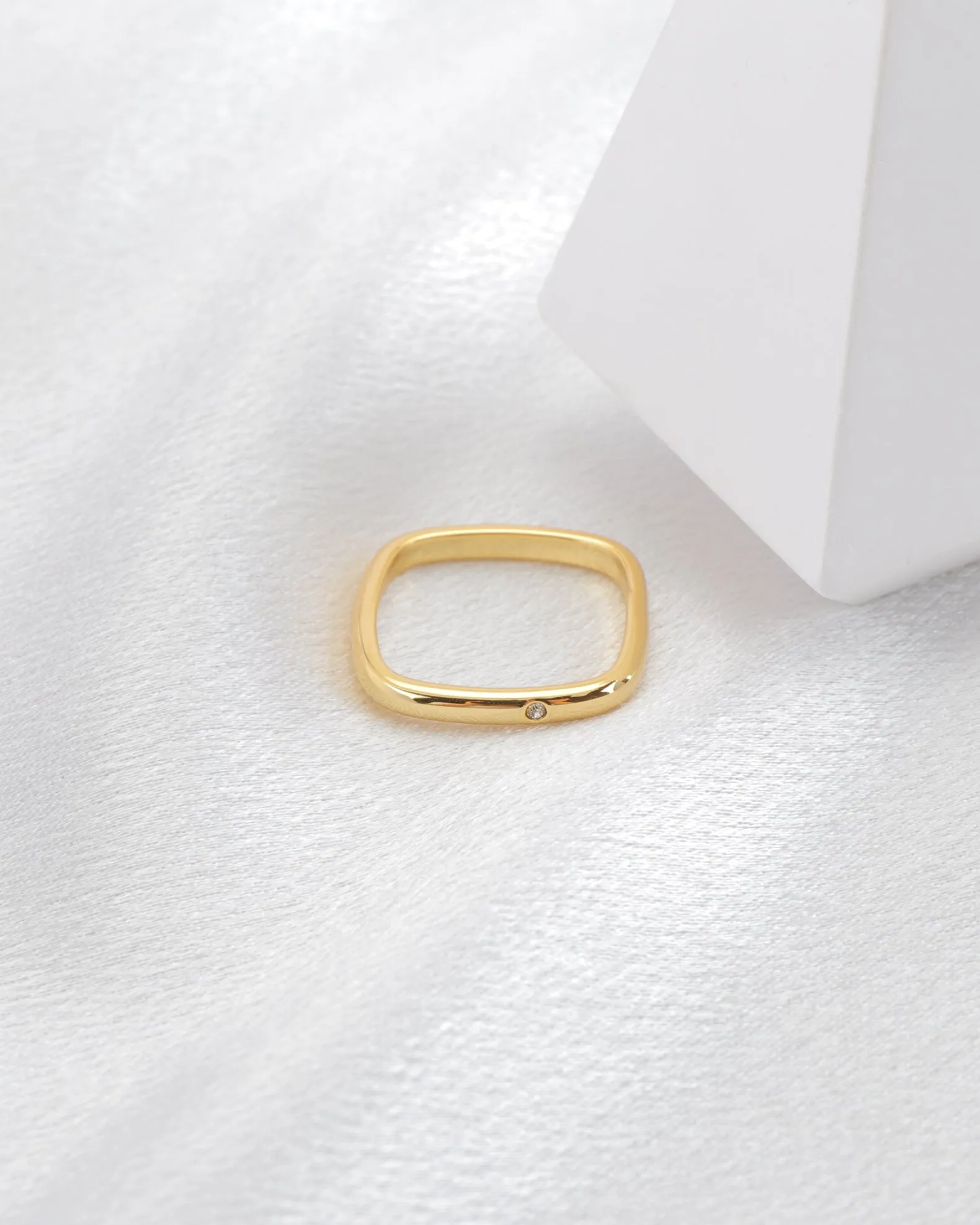 Quad Gold Square Ring