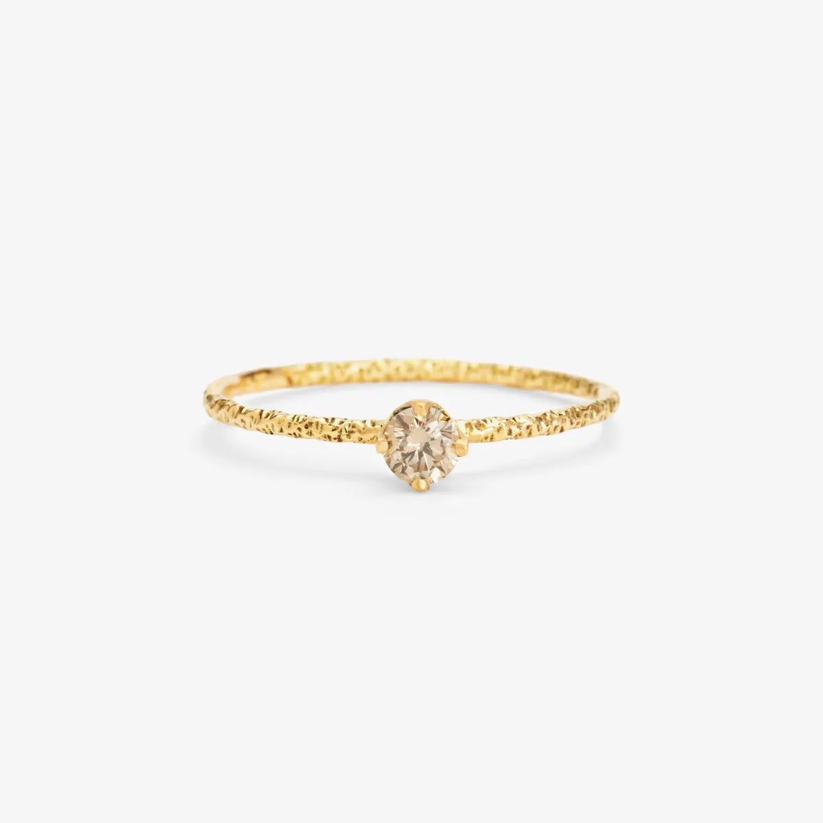 R9003BR | 3.5mm Brown Diamond Homespun Solitaire Ring