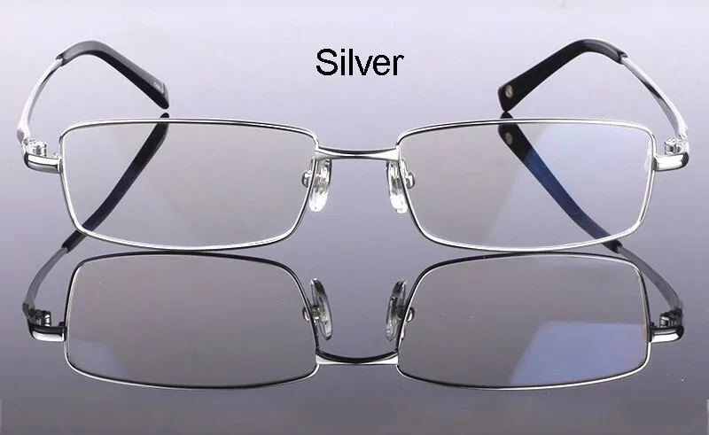 Reven Jate Men's Full Rim Square Titanium Alloy Eyeglasses 9867