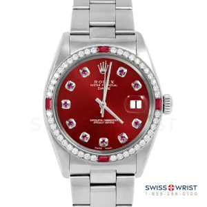 Rolex Date 34mm | 1500-SS-RED-RBY-AM-4RBY-OYS