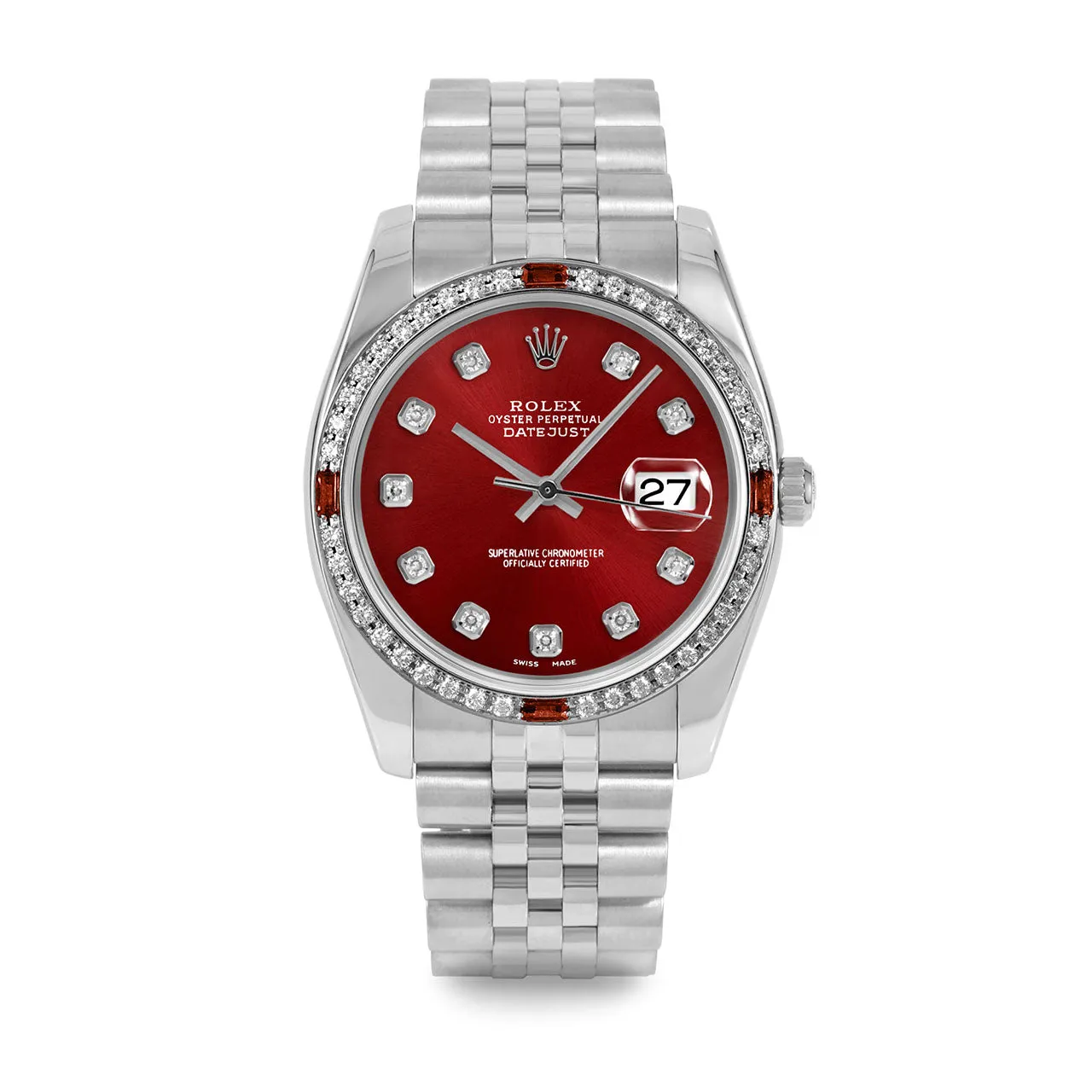 Rolex Datejust 36mm | 116234-RED-DIA-AM-4RBY-JBL