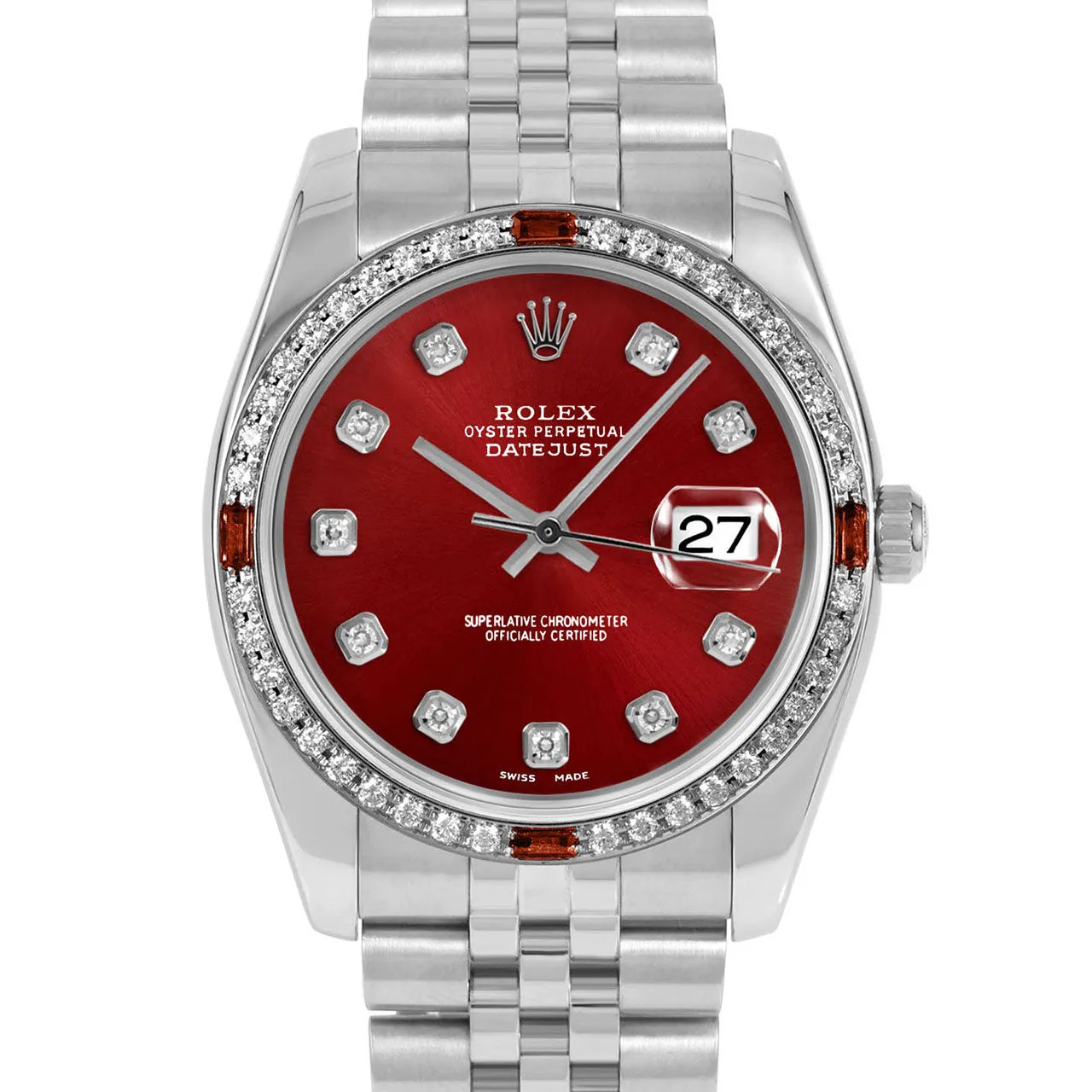 Rolex Datejust 36mm | 116234-RED-DIA-AM-4RBY-JBL