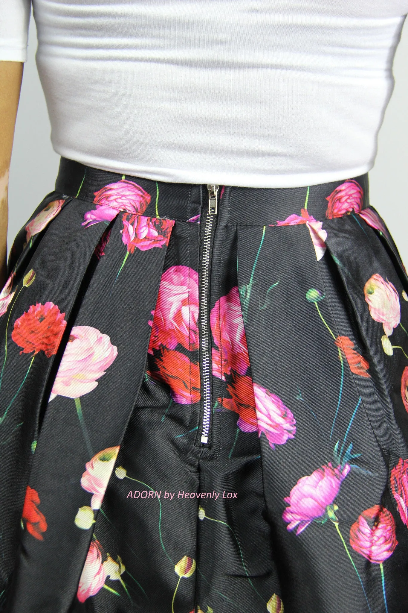 Rose full length skirt