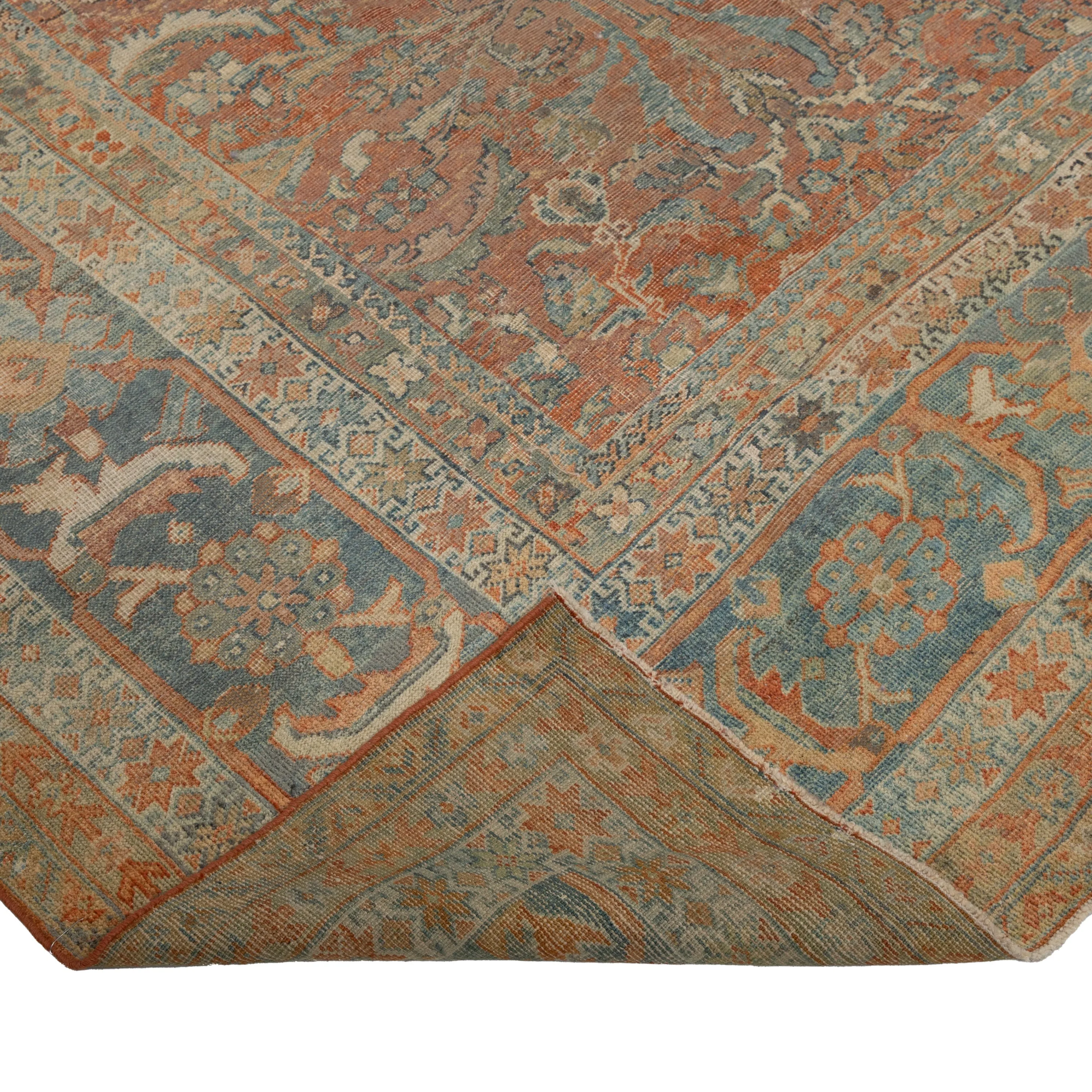 Rust Antique Mahal Rug - 10'4" x 13'7"