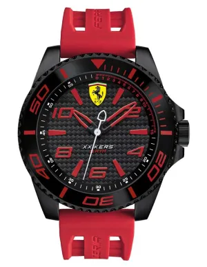 Scuderia FerrariXX Kers Watch - Black IP Case - Red Silicone Strap - 50 Meters