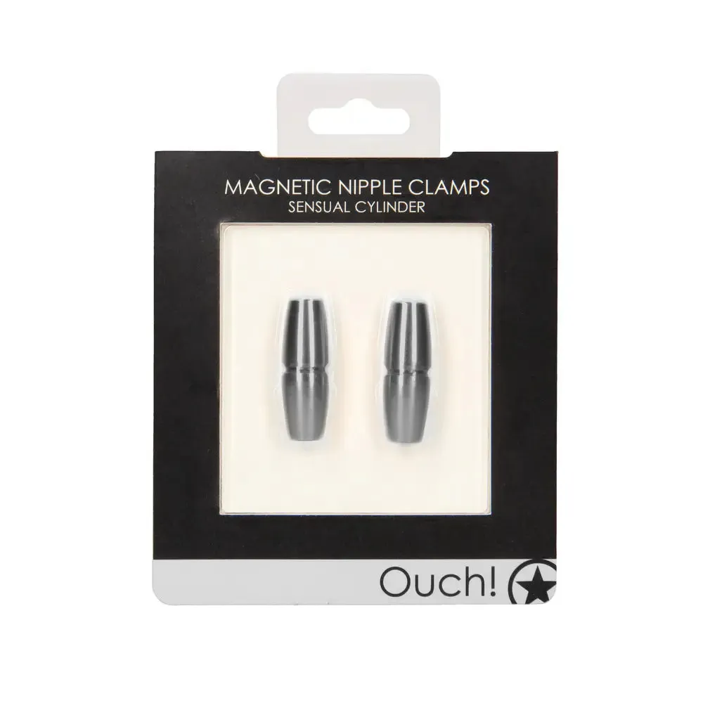 Shots Toys Stainless Steel Grey Nipple Clamps with Magnets