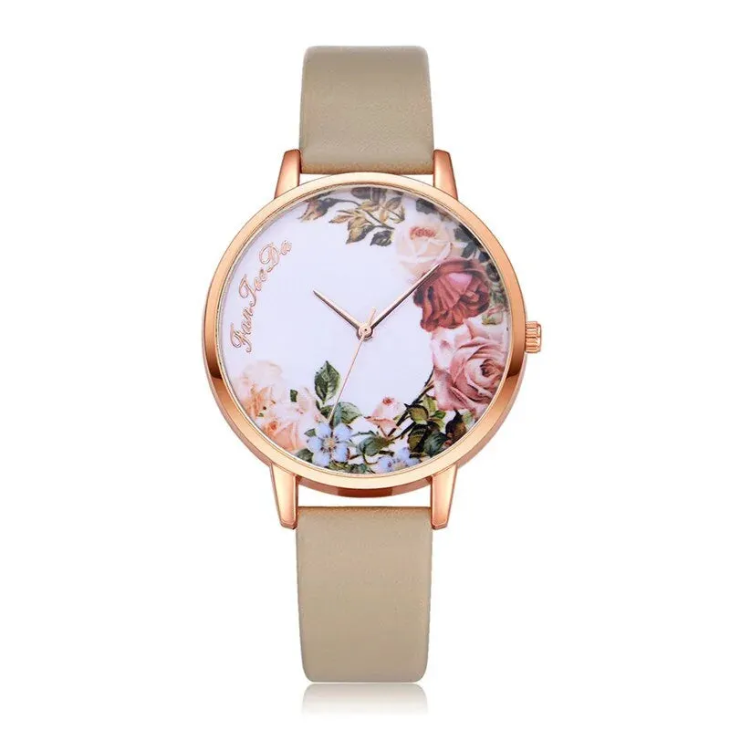 Simple White Floral Watch