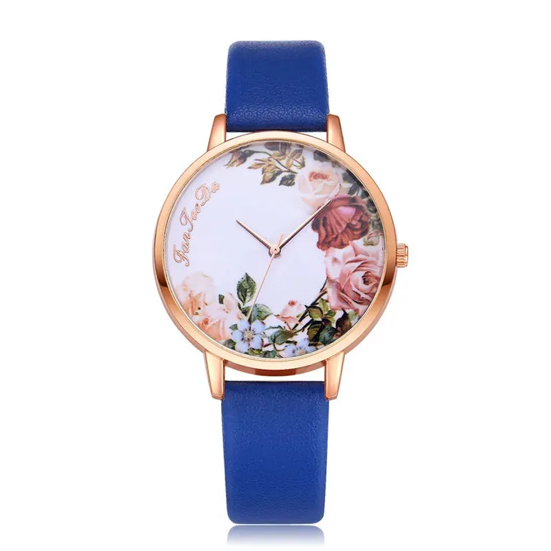 Simple White Floral Watch