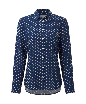 Southwold Shirt - Navy/Oat Spot