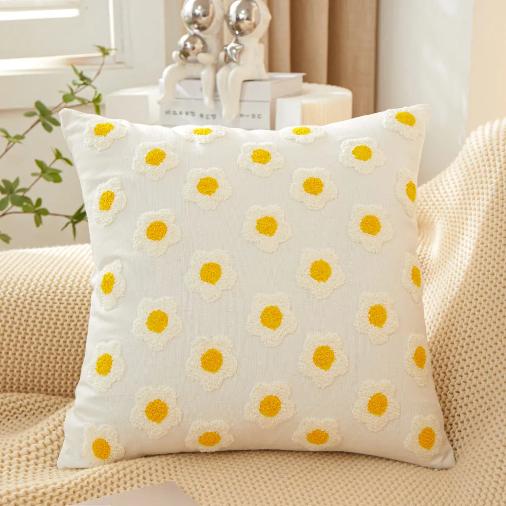 Sunshine Blossom Whimsical Floral Pillow (With single insert) (Copy)