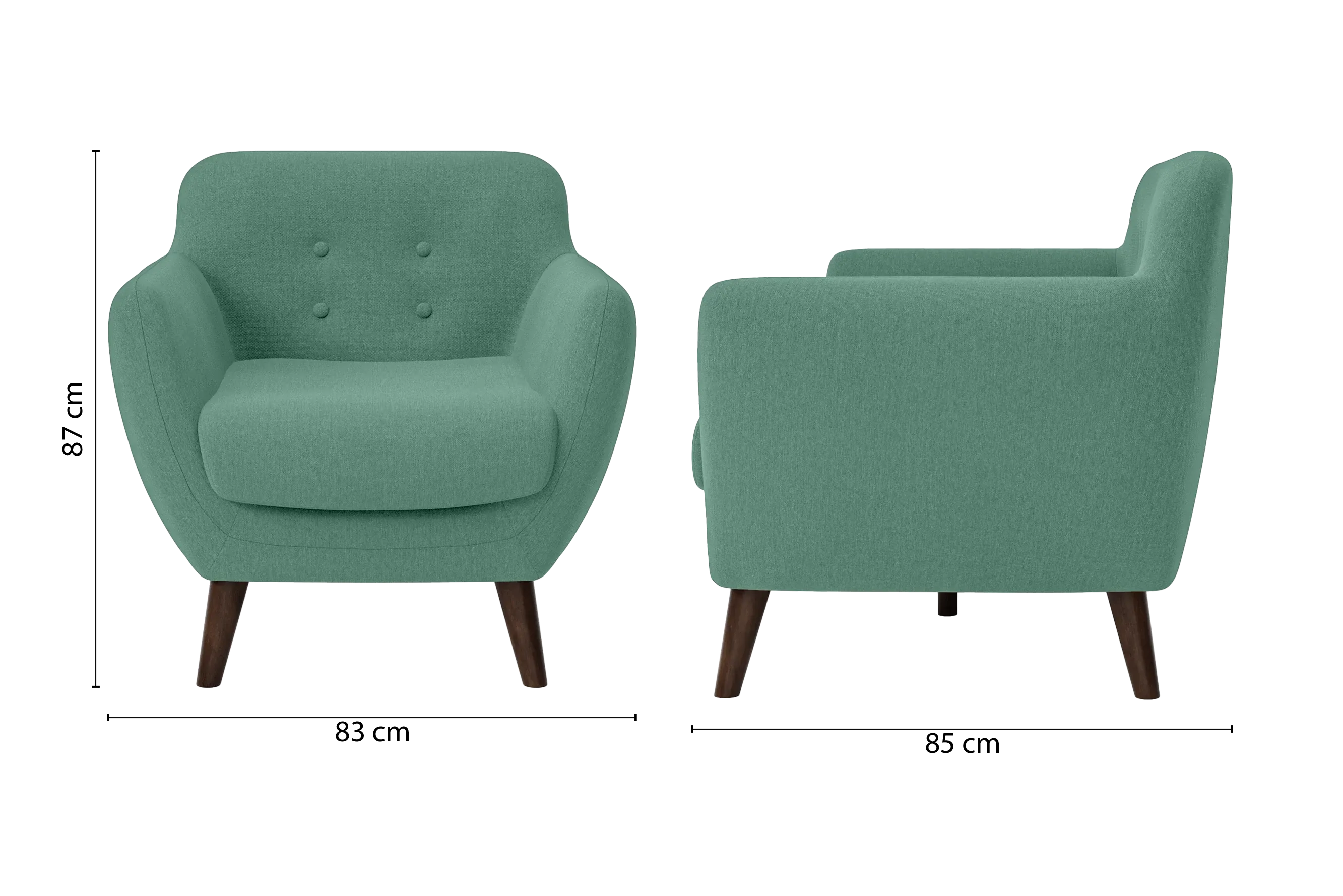 Terni Armchair Mint Green Linen Fabric