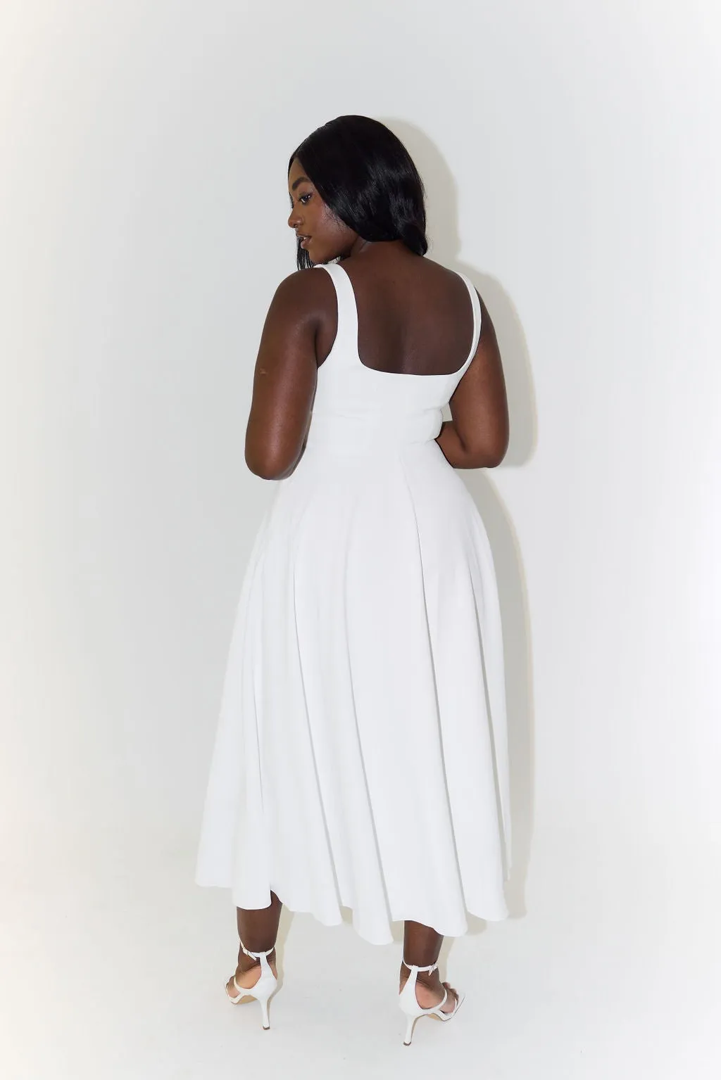 The Muse Square Midi Dress