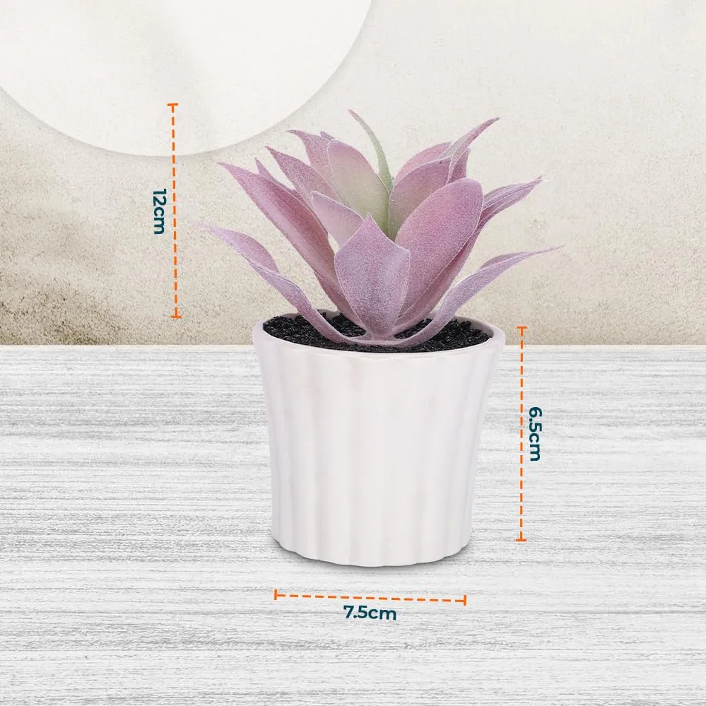 Urbane Home Artificial Plants For Home Décor|Natural Looking Indoor Fake Plants With Pot|Artificial Flowers For Decoration (Lavender)