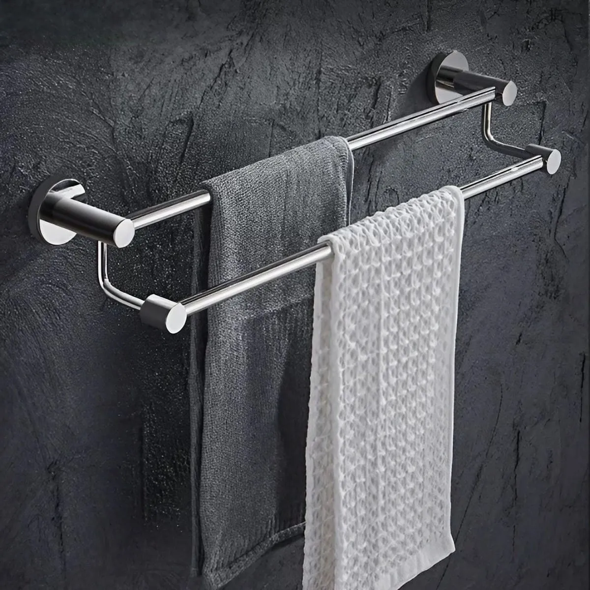 Wall-Mounted Stainless Steel Double Towel Bar