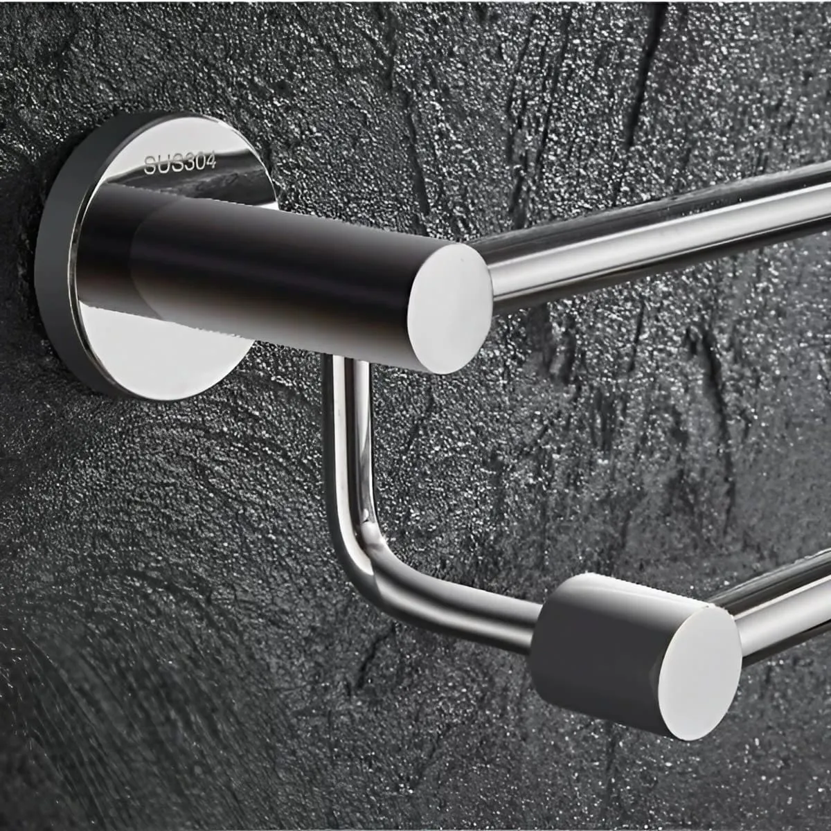 Wall-Mounted Stainless Steel Double Towel Bar