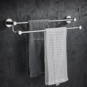 Wall-Mounted Stainless Steel Double Towel Bar