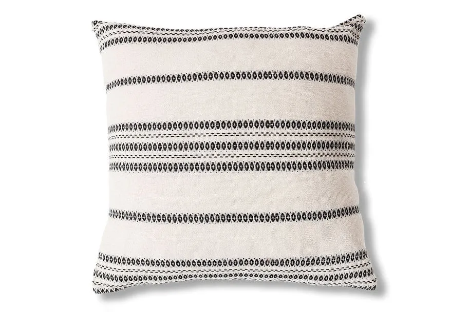 White Stripe Barcelona Cushion