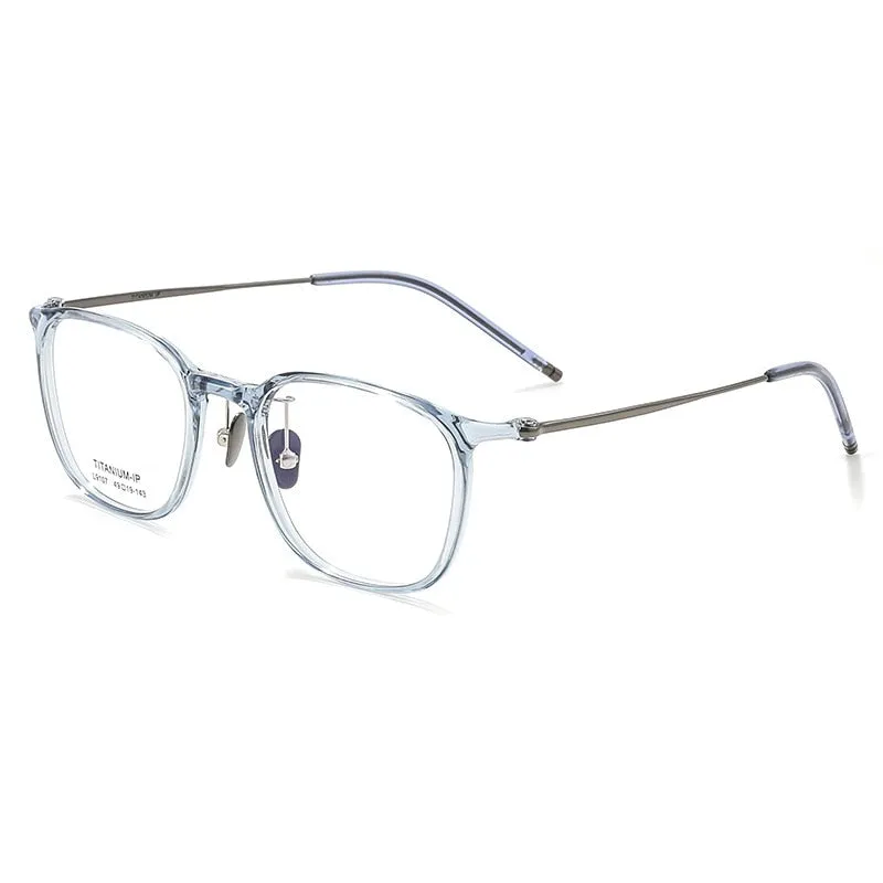 Yimaruili Unisex Full Rim Square Tr 90 Titanium Eyeglasses L9107