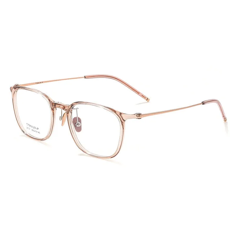 Yimaruili Unisex Full Rim Square Tr 90 Titanium Eyeglasses L9107